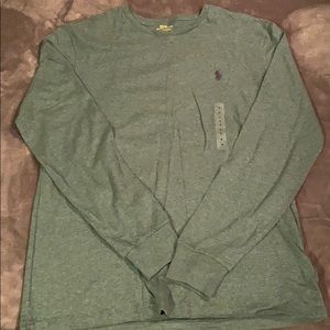 Ralph Lauren Men’s Heather Green LS Shirt M New
